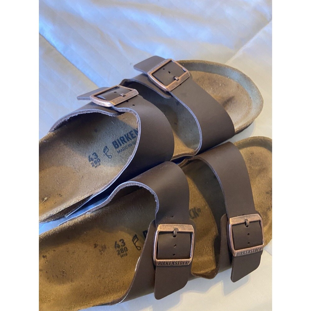 Mens Birkenstock Sandals, Size 10, Brown, Arizona Dark Brown
